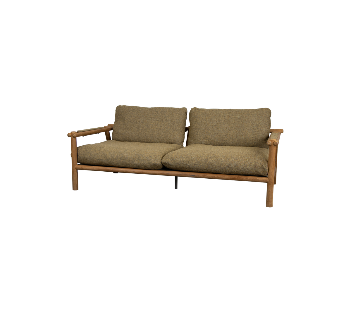 Cane-line Sticks 2-seter sofa – Teak / Turmeric yellow, Rise m/QuickDry & Airflow