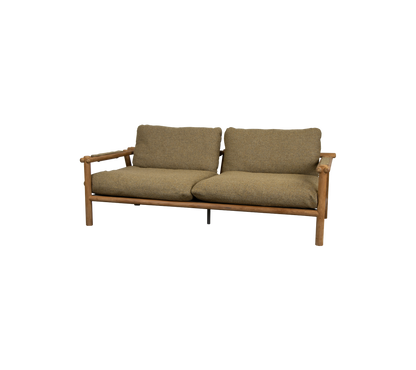 Cane-line Sticks 2-seter sofa – Teak / Turmeric yellow, Rise m/QuickDry & Airflow
