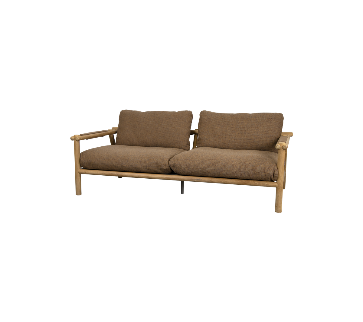 Cane-line Sticks 2-seter sofa – Teak / Umber brown, Rise m/QuickDry & Airflow