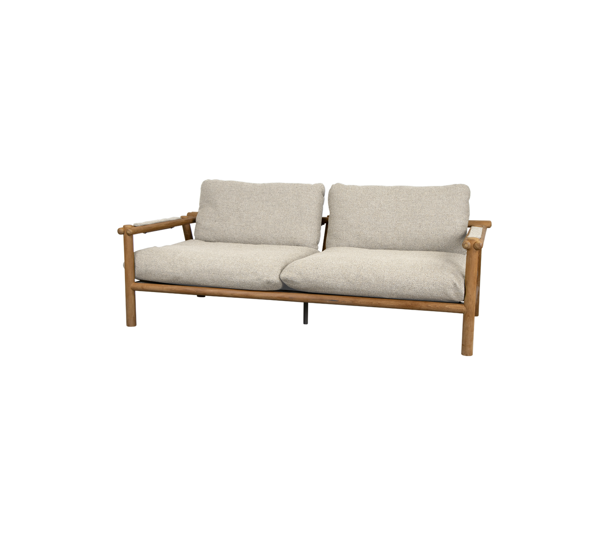 Cane-line Sticks 2-seter sofa – Teak / Desert sand, Rise m/QuickDry & Airflow
