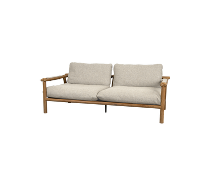 Cane-line Sticks 2-seter sofa – Teak / Desert sand, Rise m/QuickDry & Airflow