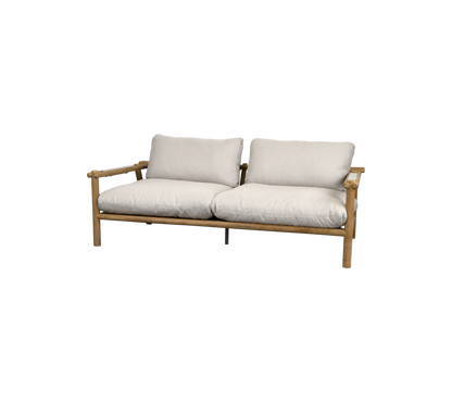 Cane-line Sticks 2-seter sofa – Teak / Sand, Natté m/QuickDry & Airflow