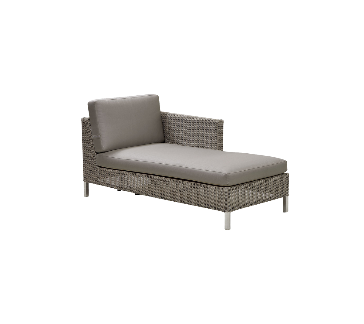 Cane-line Connect sjeselongmodul venstre, taupe. Velg putefarge