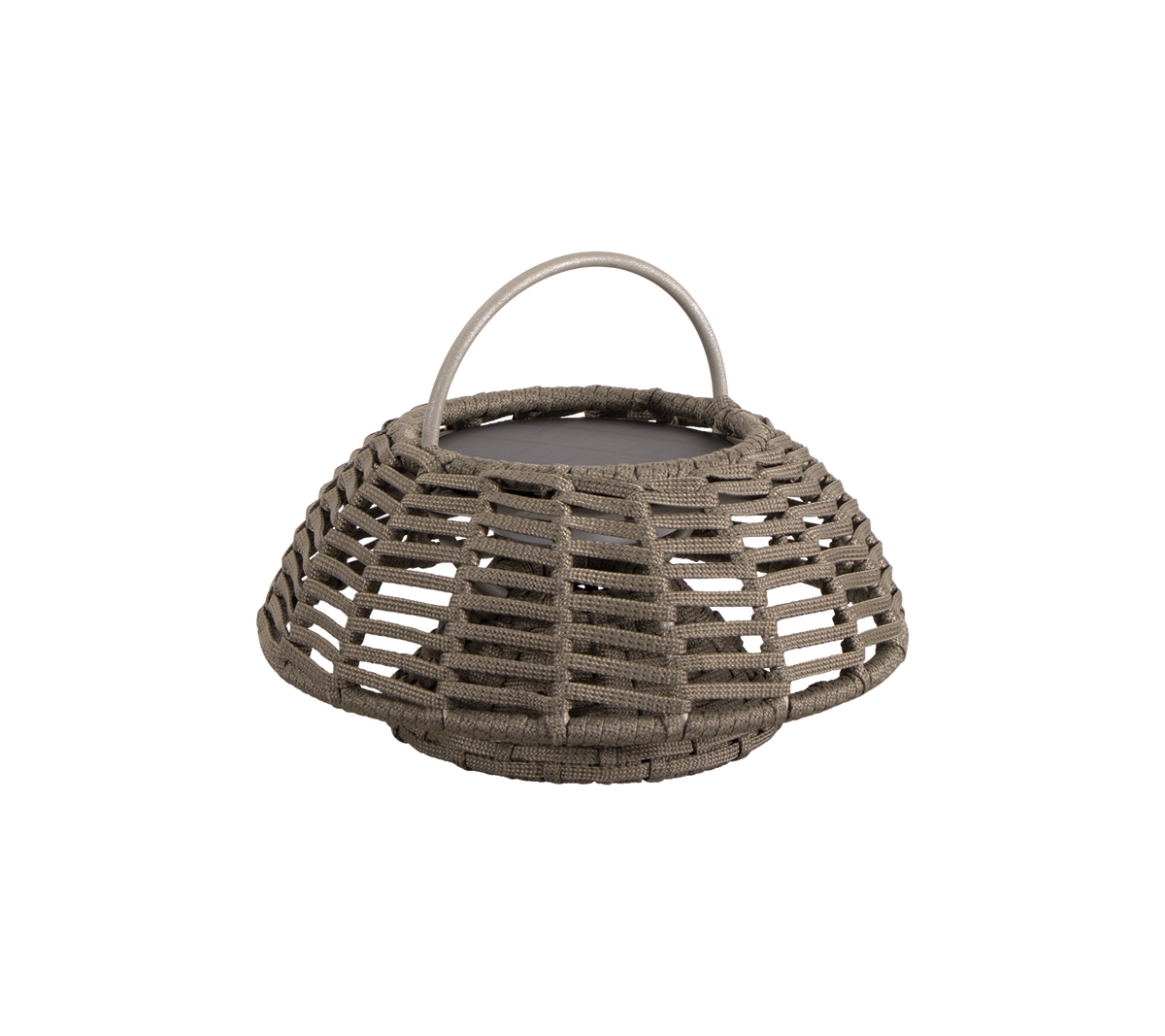 Cane-line Illusion hengelampe, inkl. Solar LED – Taupe, medium flat Soft Rope / Solar LED / Uten stativ