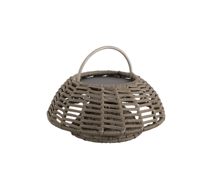 Cane-line Illusion hengelampe, inkl. Solar LED – Taupe, medium flat Soft Rope / Solar LED / Uten stativ