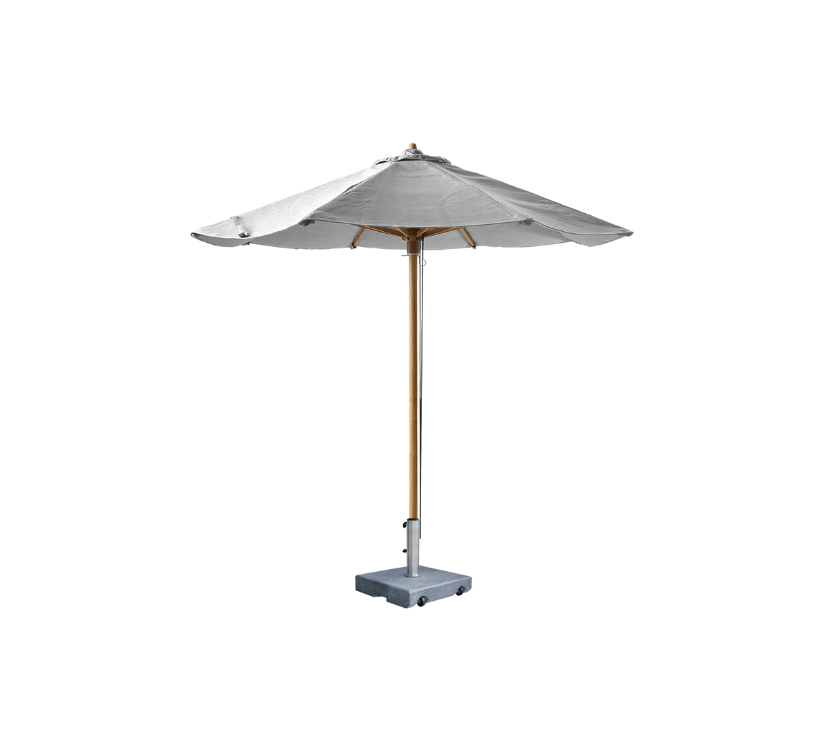 Cane-line Classic parasoll Ø 2,4 m m/snoretrekk, teak