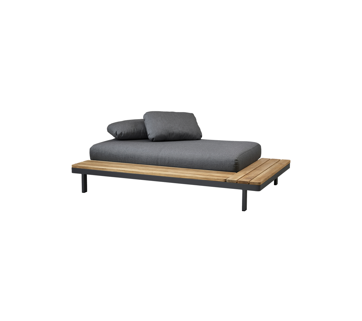 Cane-line Space 2-seter sofa, AirTouch – Grey, AirTouch m/QuickDry & Airflow / Teak / Teak
