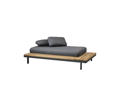 Cane-line Space 2-seter sofa, AirTouch – Grey, AirTouch m/QuickDry & Airflow / Teak / Teak
