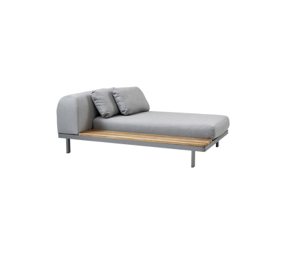 Cane-line Space 2-seter sofa, AirTouch – Light grey, AirTouch m/QuickDry & Airflow / Teak / Light grey, AirTouch m/QuickDry & Airflow