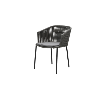 Cane-line Moments stol, stablebar – Dark grey, string open Soft Rope / Grey, Natté