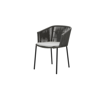 Cane-line Moments stol, stablebar – Dark grey, string open Soft Rope / Light grey, Natté