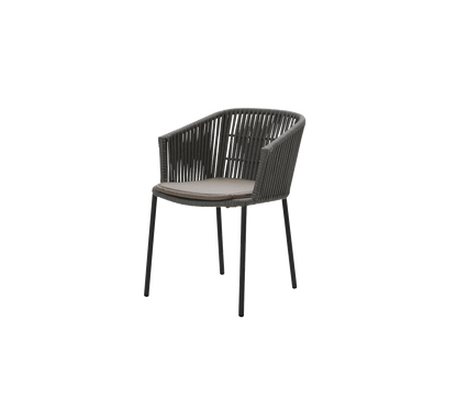 Cane-line Moments stol, stablebar – Dark grey, string open Soft Rope / Taupe, Natté
