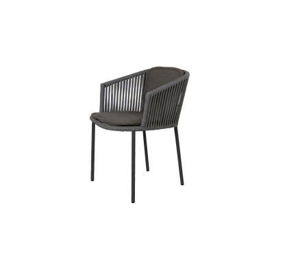Cane-line Moments stol, stablebar – Dark grey, string open Soft Rope / Dark grey, Focus sete-/ryggpute