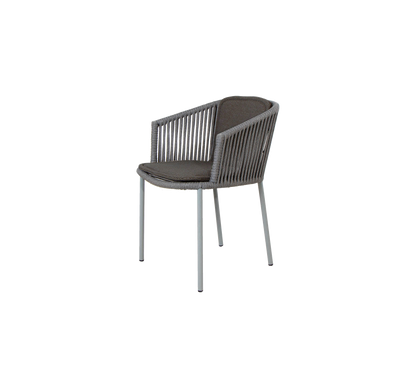 Cane-line Moments stol, stablebar – Grey, string open Soft Rope / Dark grey, Focus sete-/ryggpute
