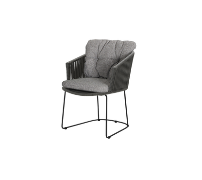 Cane-line Moments stol m/armlener – Dark grey, string open Soft Rope / Dark grey, Wove