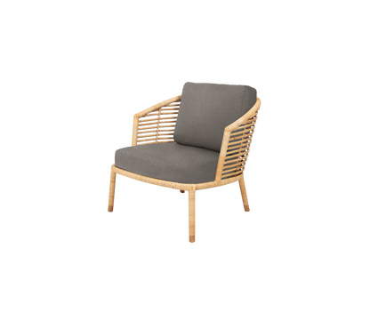 Cane-line Sense loungestol, rotting, indoor – Natural, large round sticks rotting / Light brown, Essence
