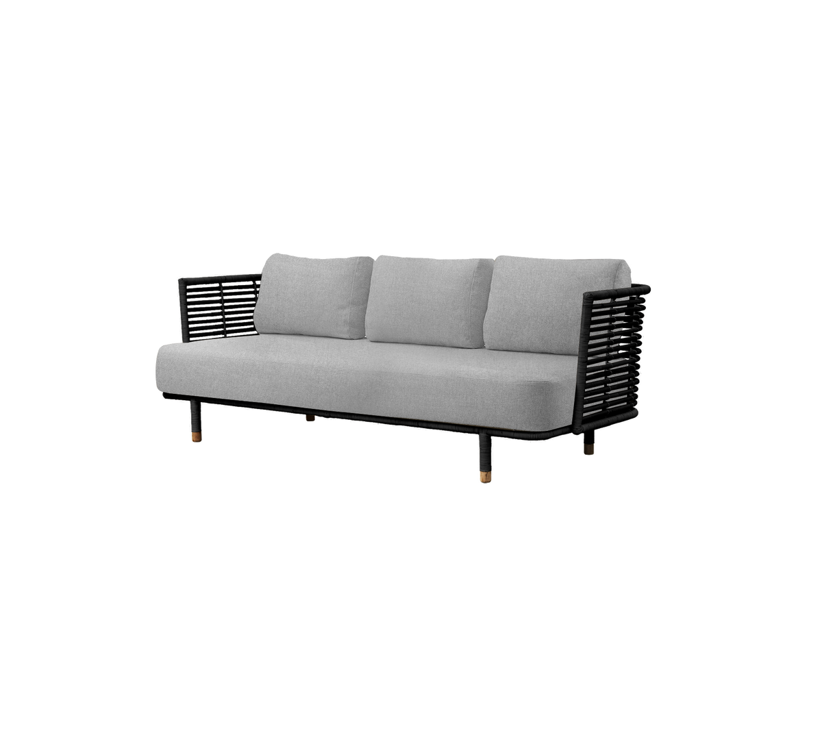 Cane-line Sense 3-seter sofa, Black rotting, indoor