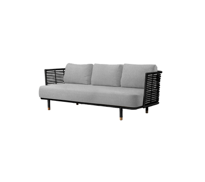 Cane-line Sense 3-seter sofa, Black rotting, indoor
