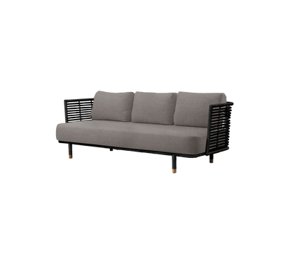 Cane-line Sense 3-seter sofa, Black rotting, indoor