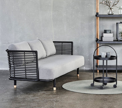 Cane-line Sense 3-seter sofa, Black rotting, indoor