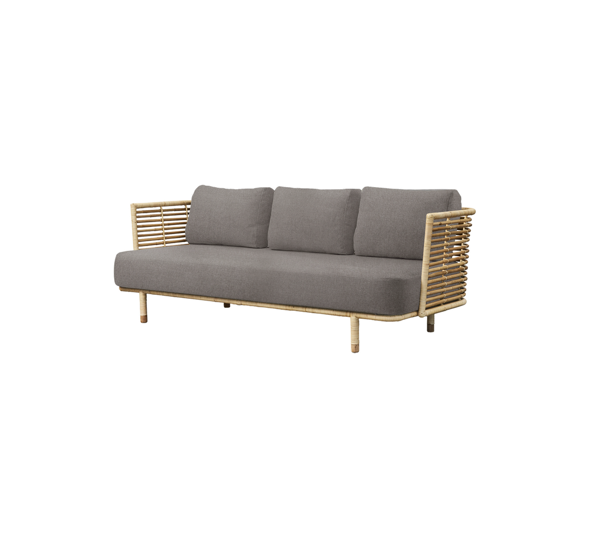 Cane-line Sense 3-seter sofa, Natural rotting, indoor