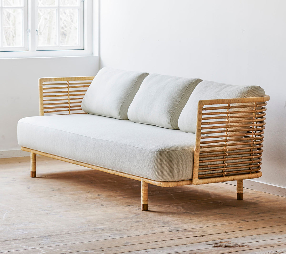 Cane-line Sense 3-seter sofa, Natural rotting, indoor