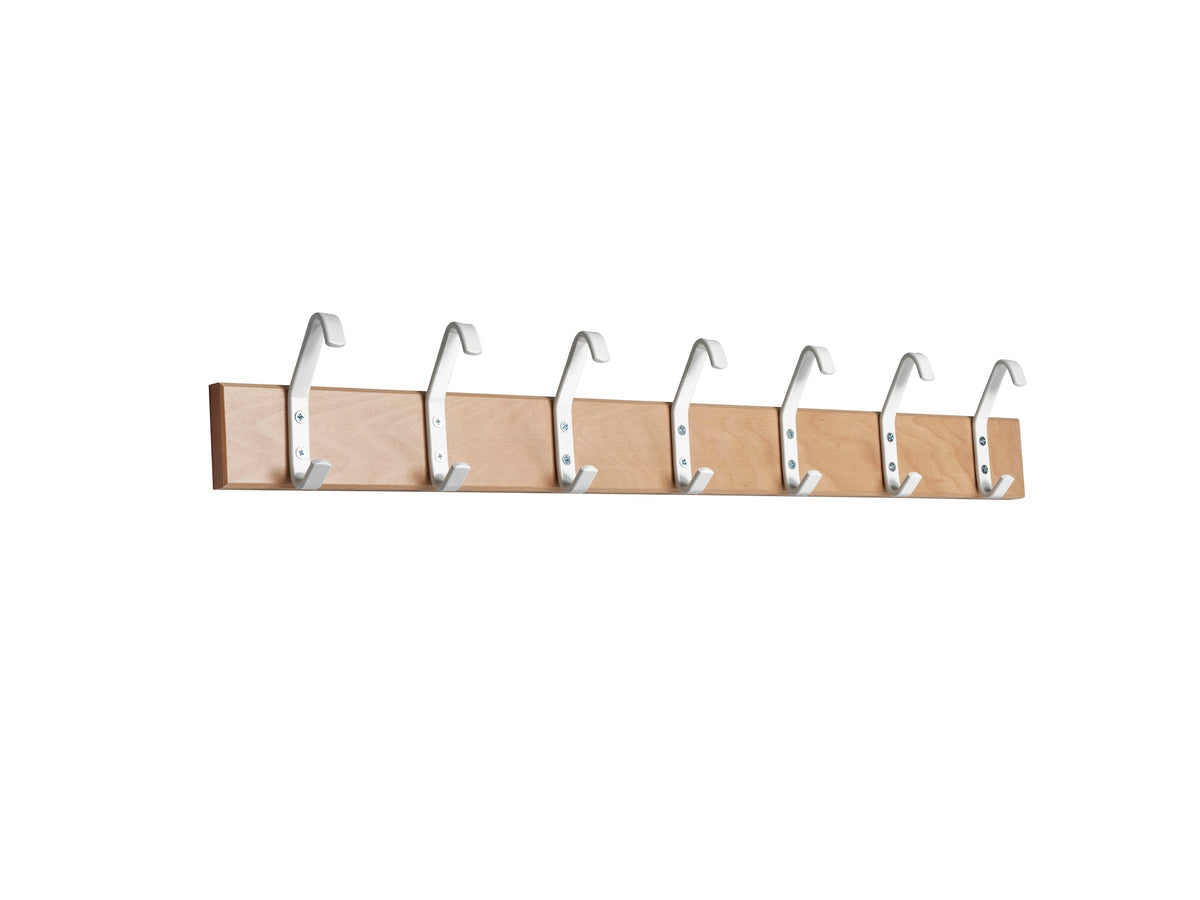 Essem Design Kroklist 2 knaggrekke – hvite kroker. Velg farge og lengde.