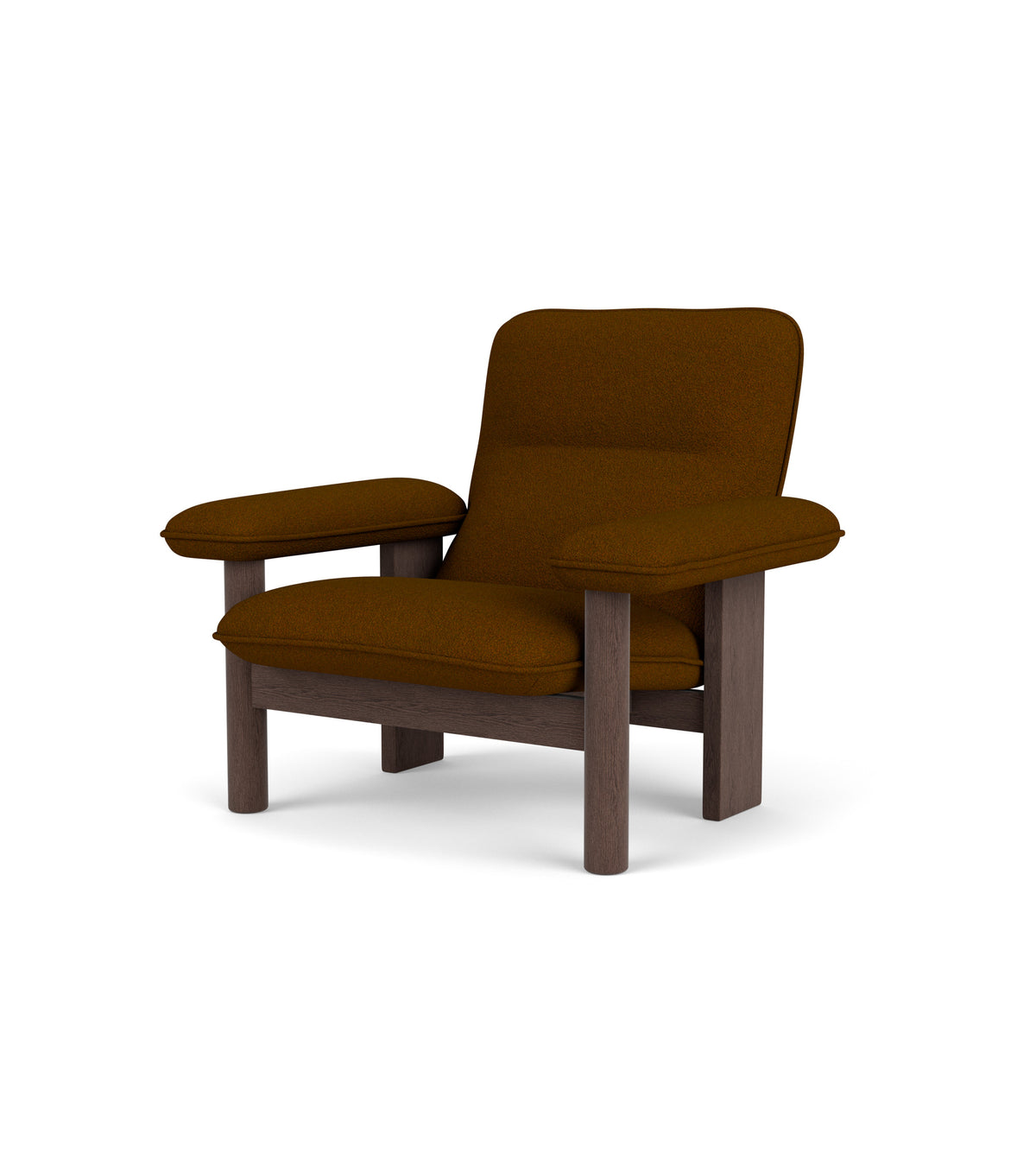 Audo Copenhagen Brasilia Lounge Chair lenestol, lav rygg. Velg tekstil og treverk