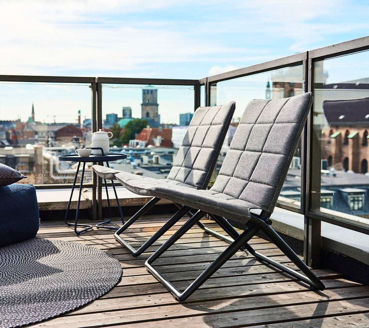 Cane-line Traveller lounge klappstol, grey AirTouch