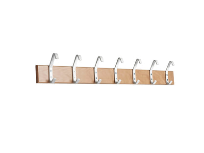 Essem Design Kroklist 2 knaggrekke – hvite kroker. Velg farge og lengde.