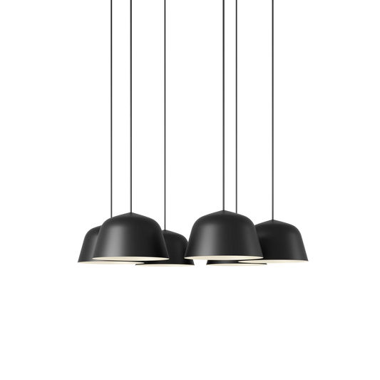 Muuto Ambit pendel-cluster med 7 lamper. Velg farge