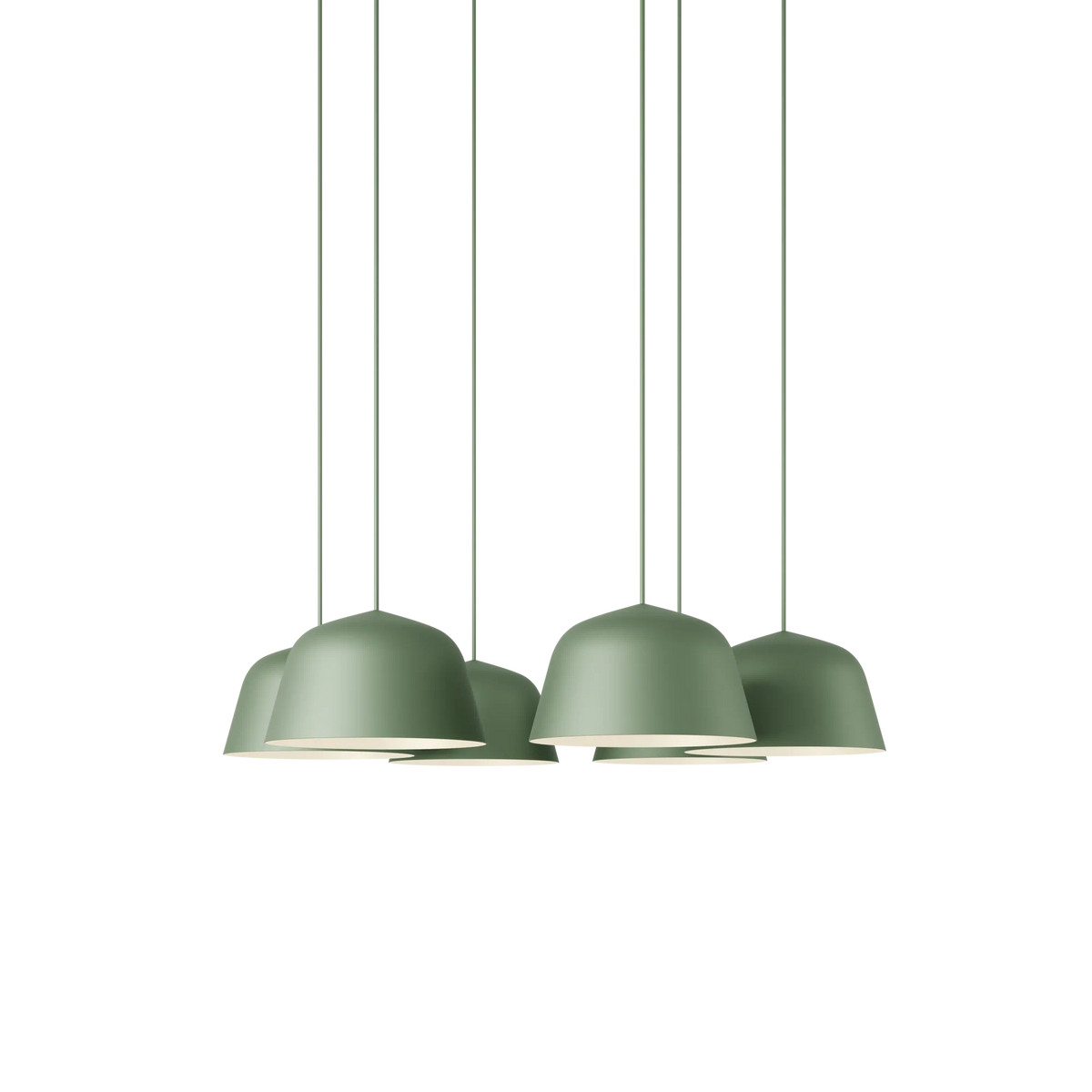 Muuto Ambit pendel-cluster med 7 lamper. Velg farge
