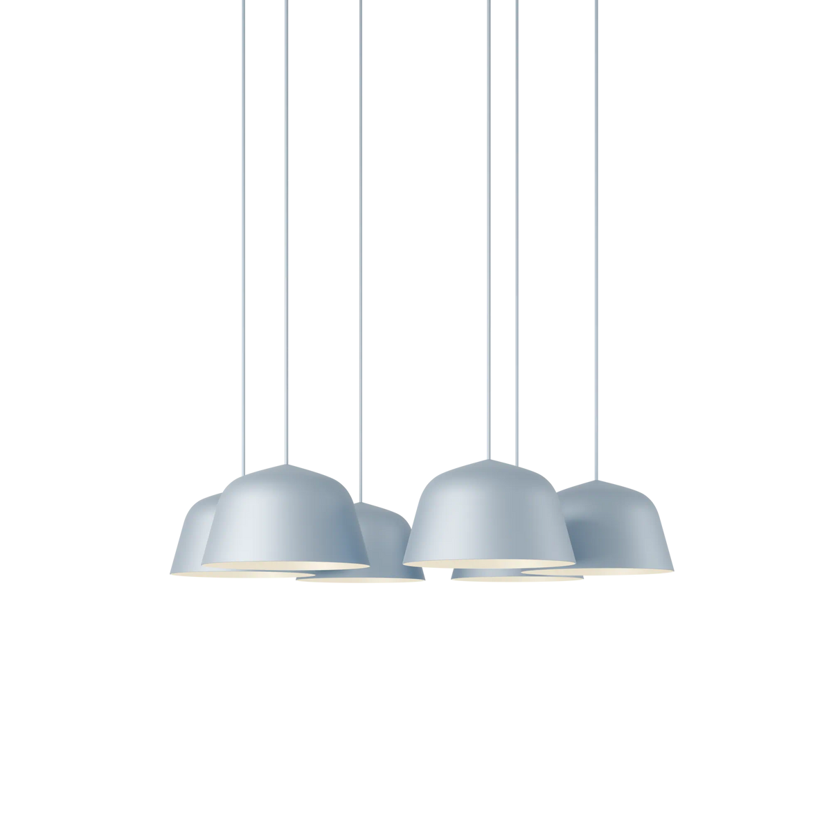 Muuto Ambit pendel-cluster med 7 lamper. Velg farge