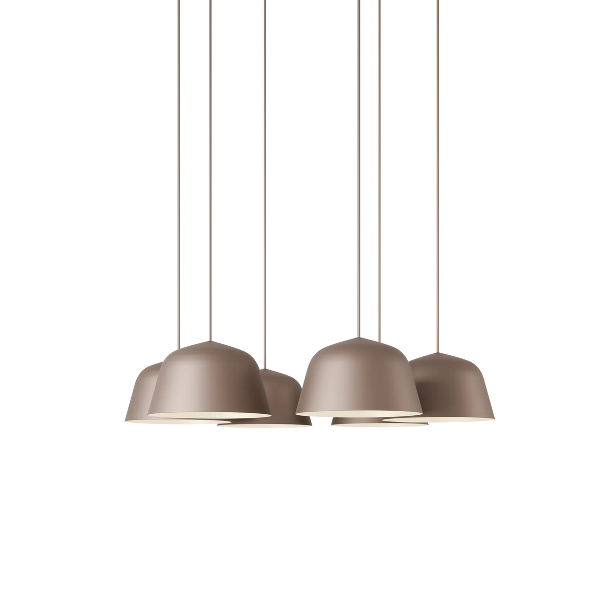 Muuto Ambit pendel-cluster med 7 lamper. Velg farge