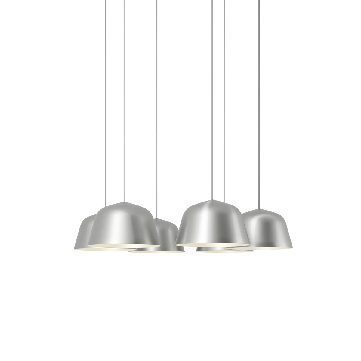 Muuto Ambit pendel-cluster med 7 lamper. Velg farge
