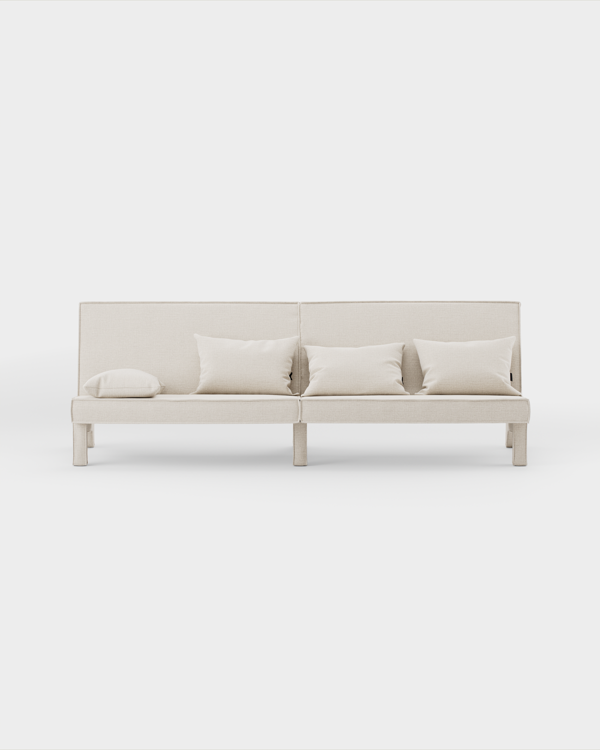 Massproductions BAM! 4-seter sofa – Romo Linara 05 Porridge