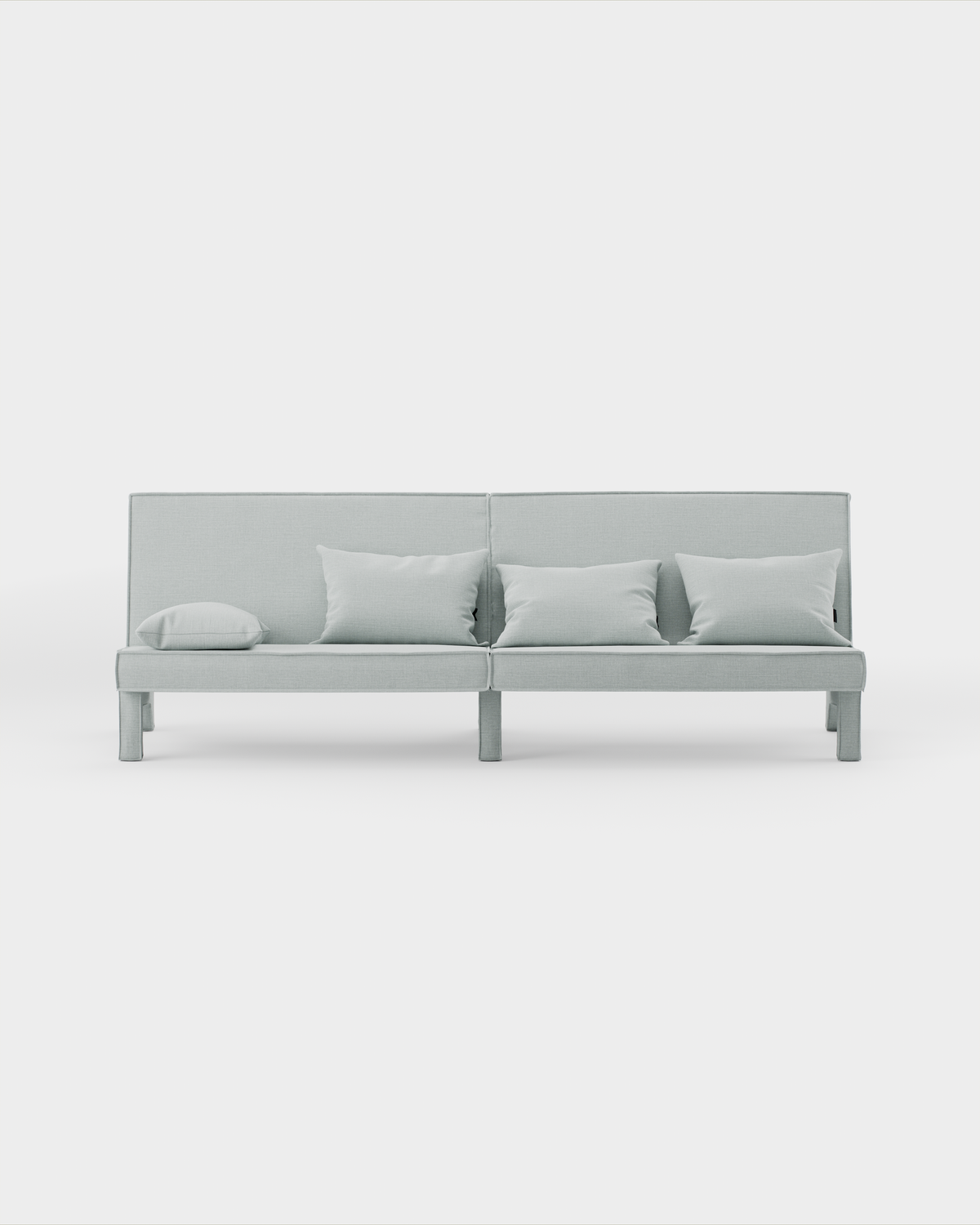 Massproductions BAM! 4-seter sofa – Romo Linara 253 Swedish Grey