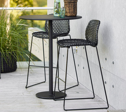 Cane-line Vibe barstol, black/graphite
