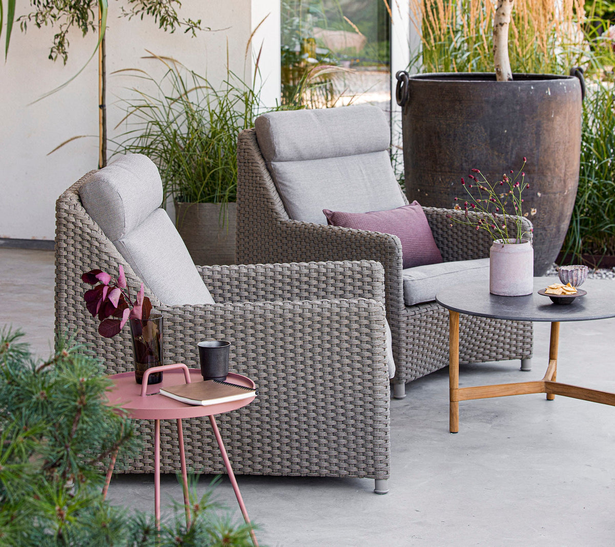 Cane-line Diamond highback loungestol – miljøbilde