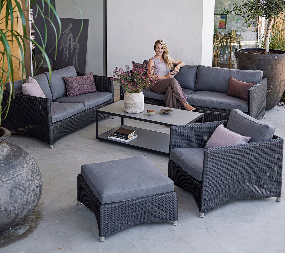 Cane-line Diamond loungestol – miljøbilde