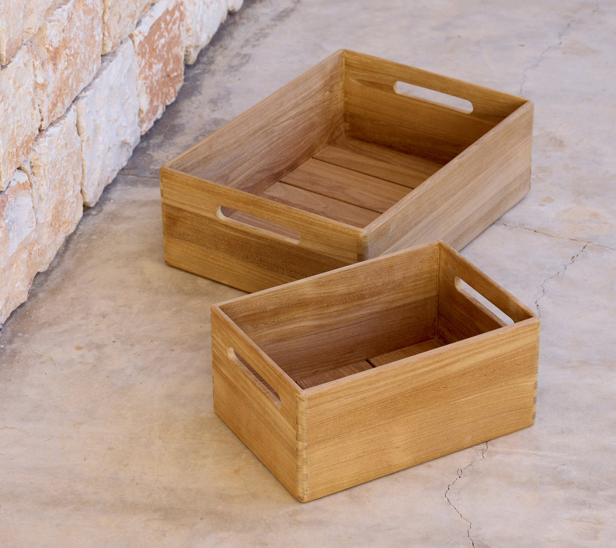 Cane-line Club oppbevaringsboks liten 24×35 cm, teak