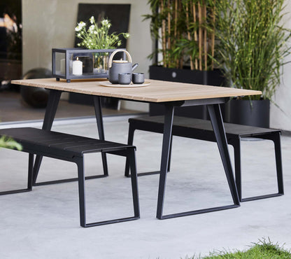 Cane-line Copenhagen spisebord 160(243)×84 cm med 2 ileggsplater