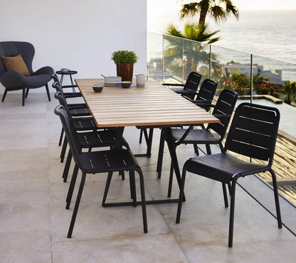 Cane-line Copenhagen spisebord 160(243)×84 cm med 2 ileggsplater
