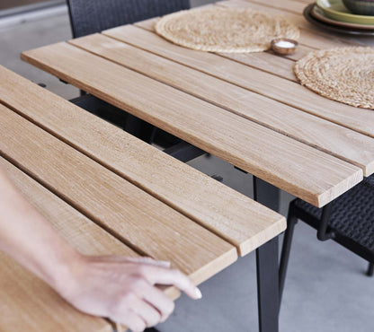 Cane-line Copenhagen spisebord 160(243)×84 cm med 2 ileggsplater