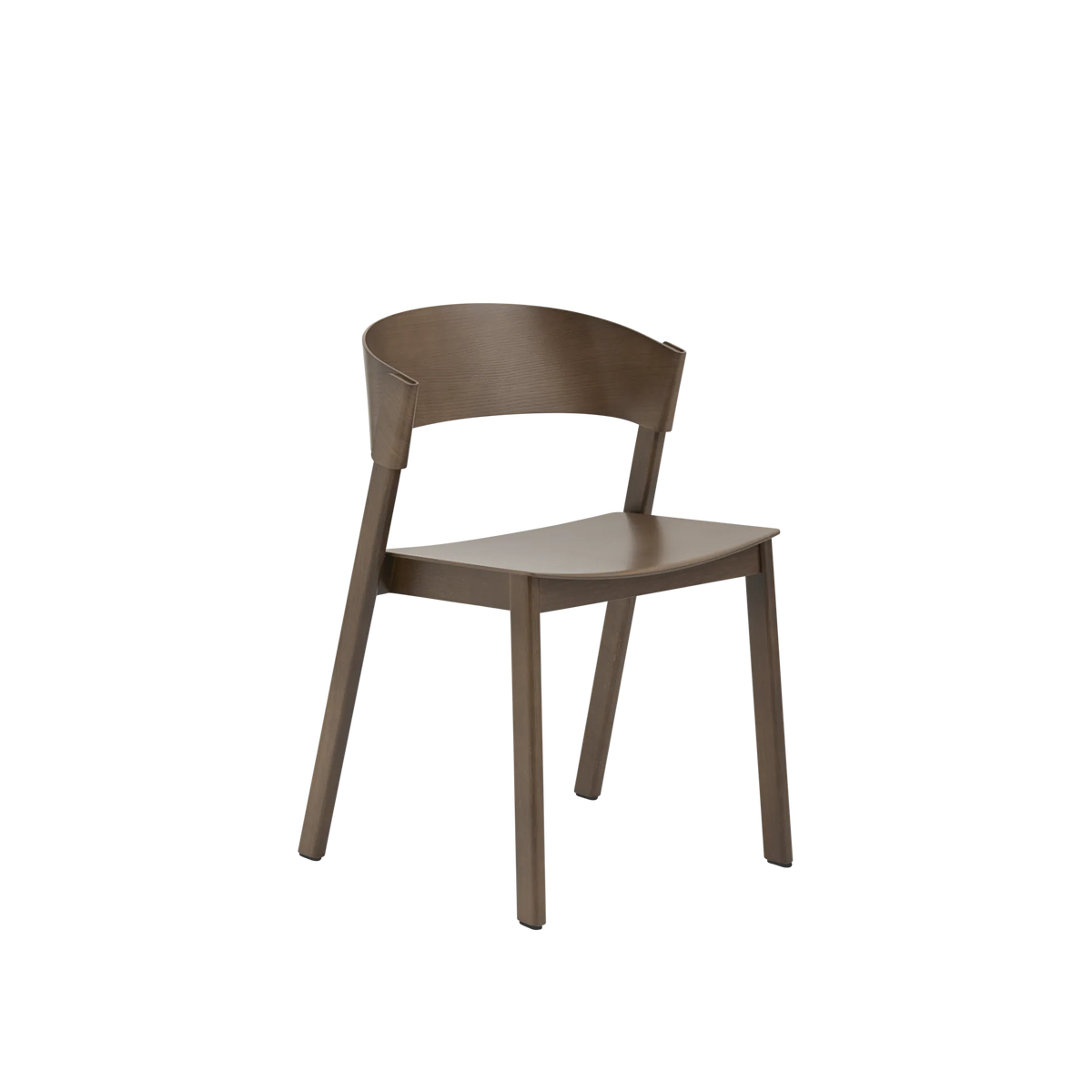 Muuto Cover Side Chair spisestol, uten polstring. Velg tre og glidere
