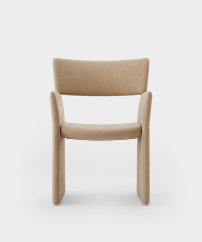 Massproductions Crown armstol – Sorensen Duet Suede Side Gold