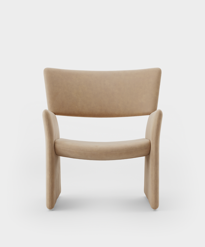 Massproductions Crown lenestol – Sorensen Duet Suede Side Gold