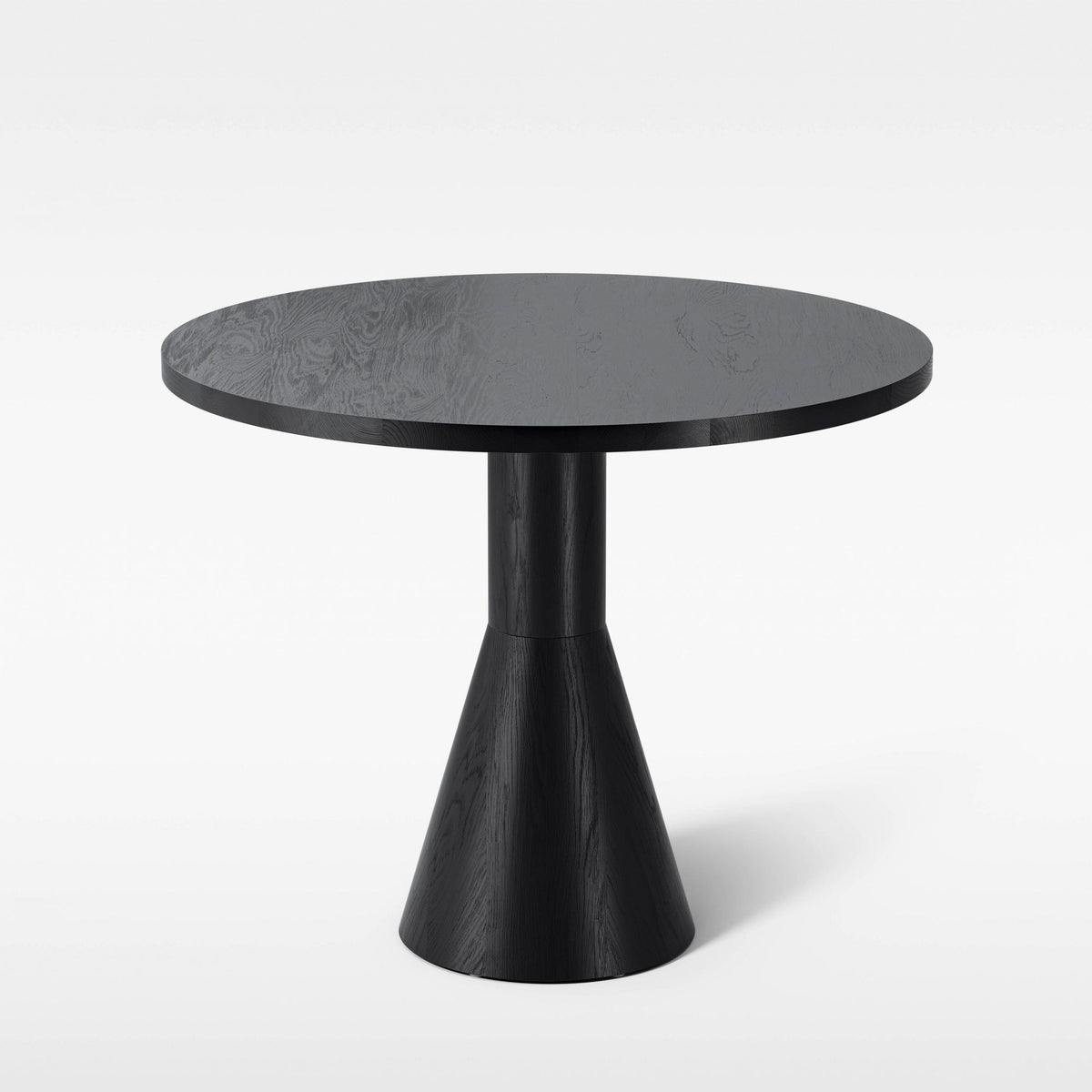 Massproductions Draft spisebord – Ø 88 cm / Svartbeiset ask