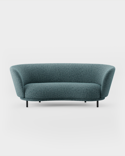 Massproductions Dandy 2-seter sofa – Kirkby Design Spiral 06 Dragonfly, Svartbeiset eik