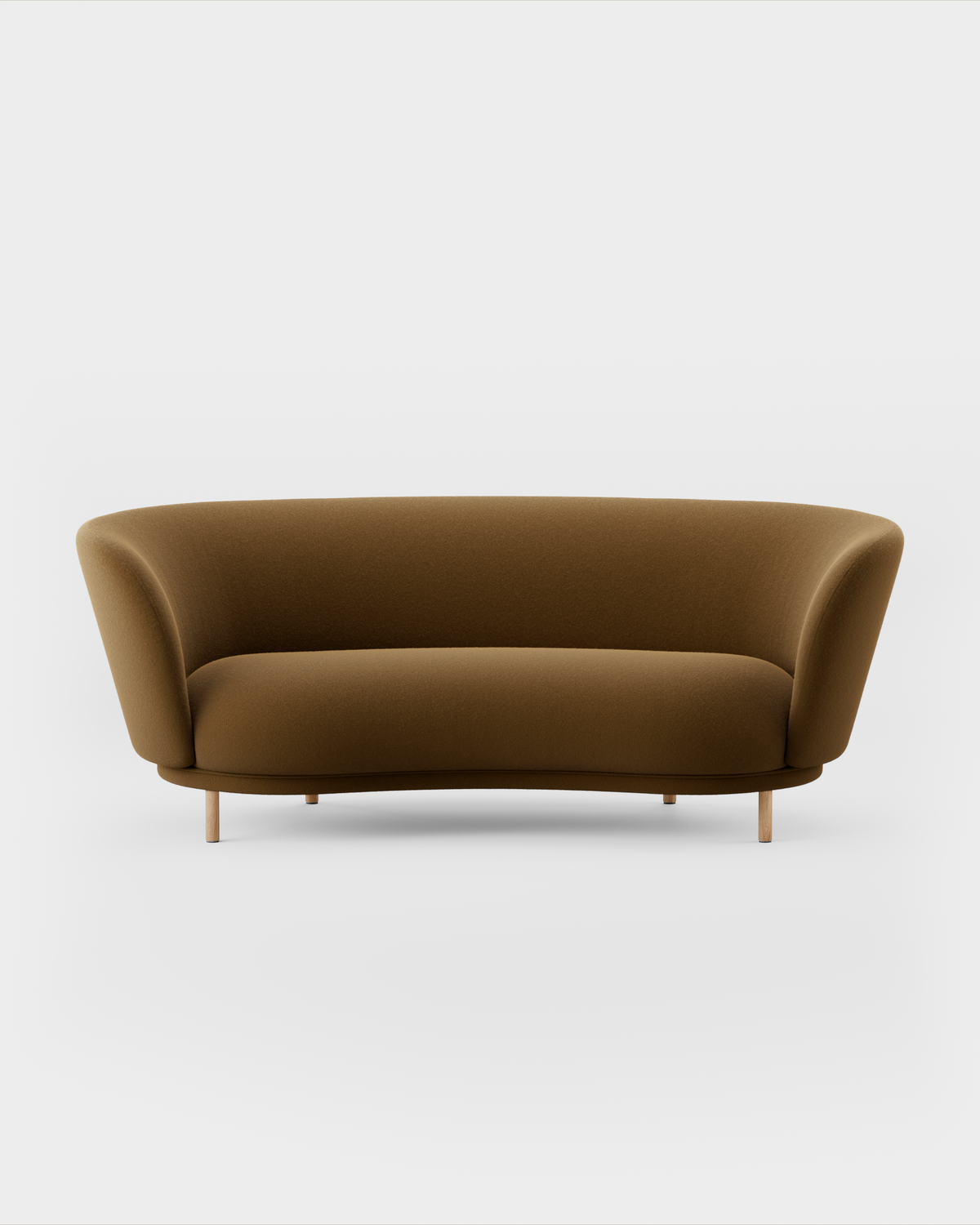 Massproductions Dandy 2-seter sofa – Kvadrat Tonus 4 364, Natur eik
